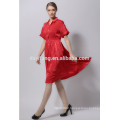 pure color european spring slim waist long silk dresses